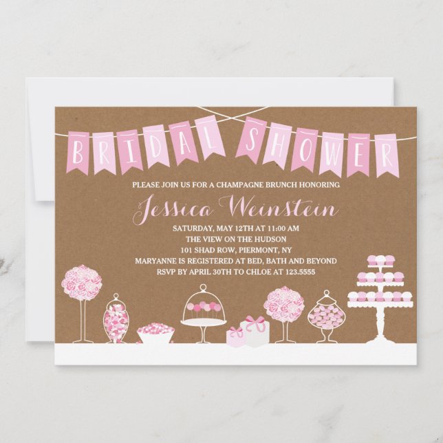 Invitación Trajes dulces | Bridal Shower (Anverso)