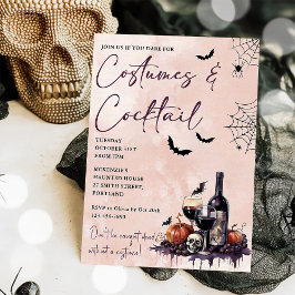 Invitación Trajes y cócteles de fiesta de Halloween