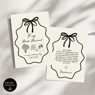 Invitación Trajo La Mano A Mi Mejor Amigo De Mi Boda