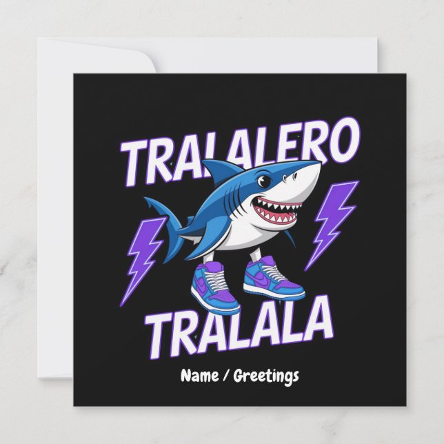 Invitación Tralero Tralala Bootleg Gráfica divertida de meme  (Anverso)