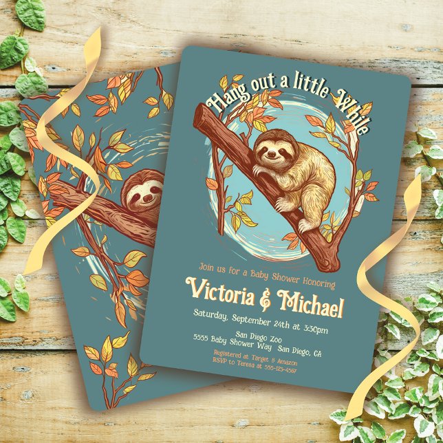 Invitación Trama de madera de Baby Shower eslovaca (Subido por el creador)