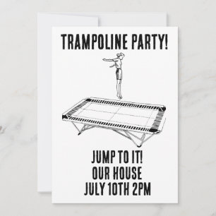 Invitación TRAMPOLINE BIRTHDAY PARTY personalizados Invitacio
