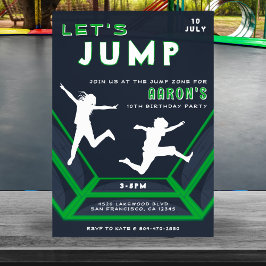 Invitación Trampoline Park Vamos a saltar a la fiesta de cump