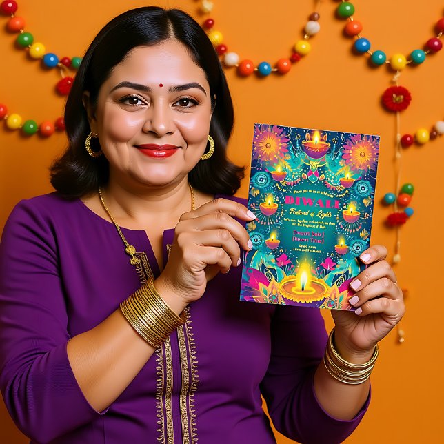 Invitación Tranquil Diwali Aura (Tranquil Diwali Aura Invitation)