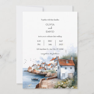 Invitación Tranquilo Boda de Casas de Aldea Costera