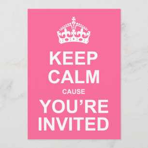 Invitación Tranquilo porque te invitan a dulce 16