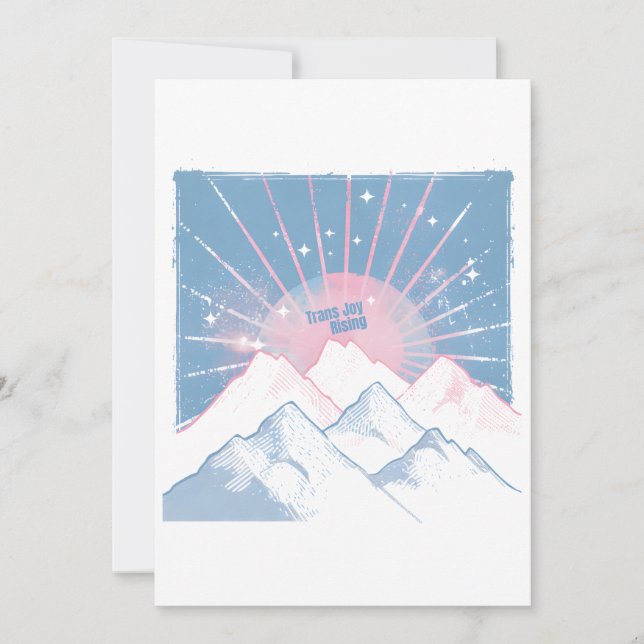 Invitación Trans Joy Rising – LGBTQ Mountain Camping Pride (Anverso)