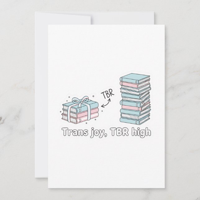 Invitación Trans Joy, TBR High – LGBTQ Reading Pride  (Anverso)