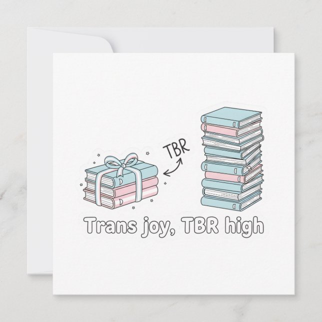Invitación Trans Joy, TBR High – LGBTQ Reading Pride  (Anverso)