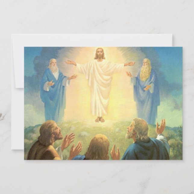 Invitación Transfiguración de Jesucristo, religión vintage (Anverso)