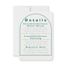 Transformative Teal Modern Craft Wedding Details