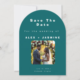 Invitación Transformative Teal Modern Save The Date