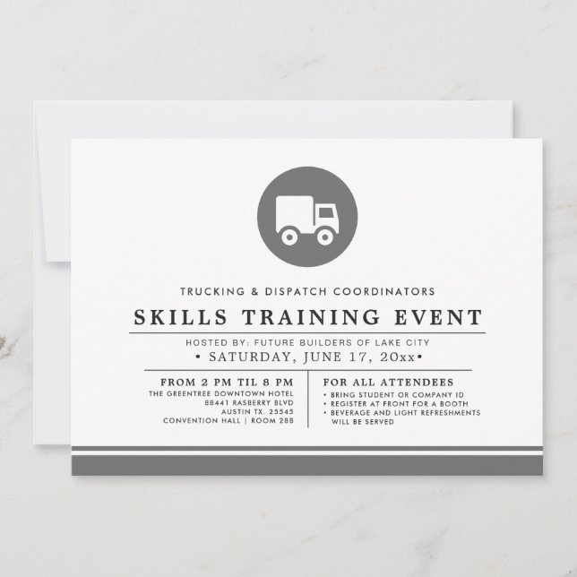 Invitación Transporte de carga + Despacho | Evento de capacit (Anverso)