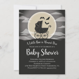 Invitación Transporte gótico Baby Shower Halloween