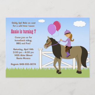 Invitación trasera de la fiesta de cumpleaños del