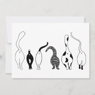 Invitación Traseros de Gato