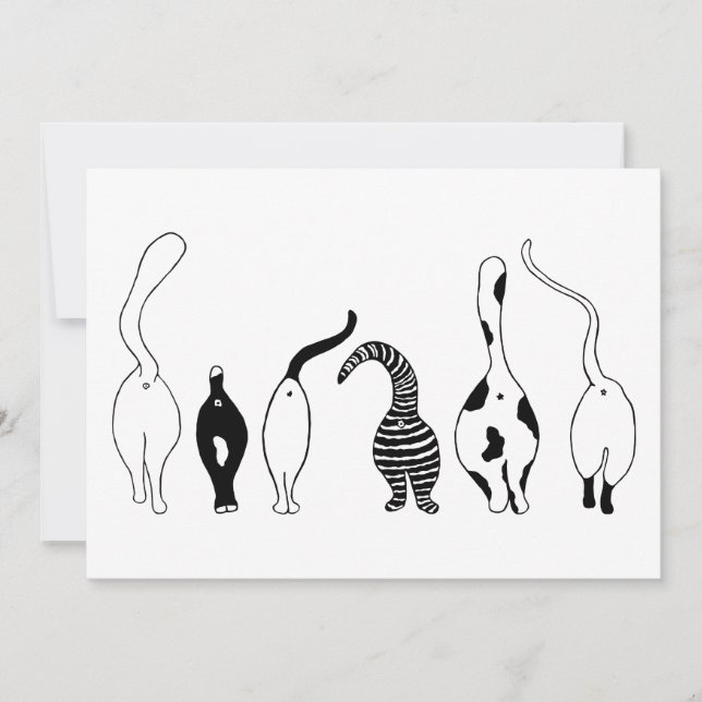 Invitación Traseros de Gato (Anverso)