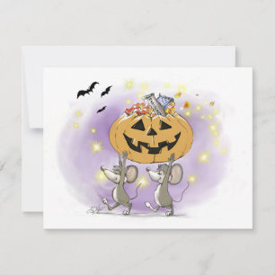 Invitación Tratamientos de calabaza de Halloween para Mic & M