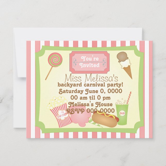 Invitación Tratamientos de Carnaval (Anverso)