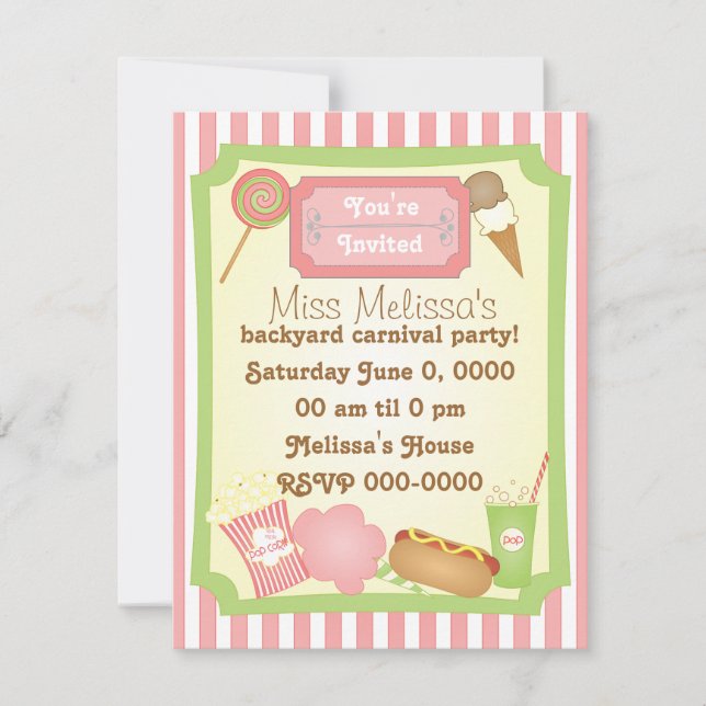 Invitación Tratamientos de Carnaval (Anverso)