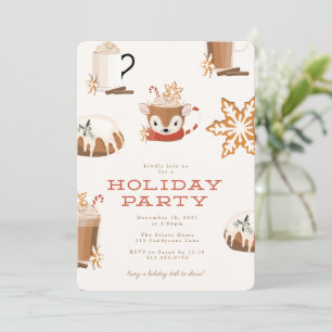 Invitación Tratamientos y cookies de Navidades de fiestas de