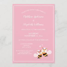 Invitación Trato De Ser Un Elegante Boda Rosa