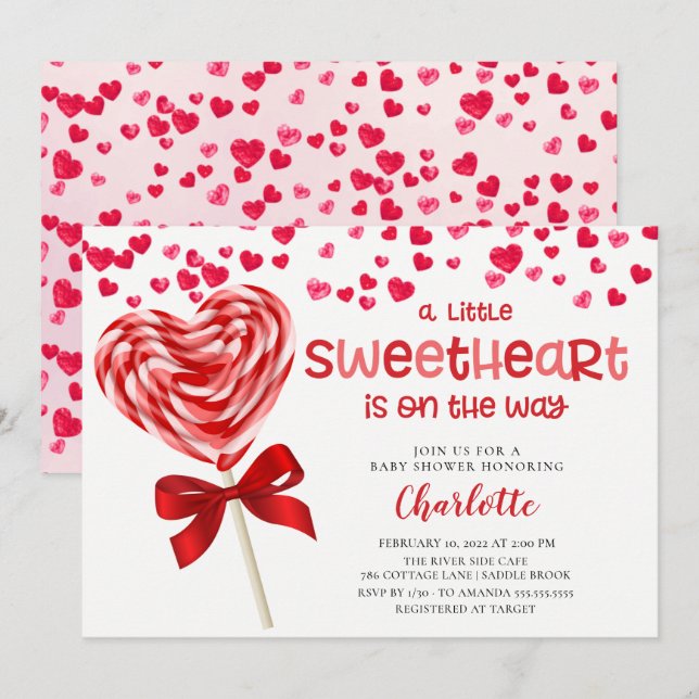 Invitación Trato dulce Pequeño Cariño Invitat Baby Shower (Anverso / Reverso)