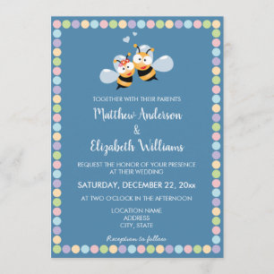 Invitación Trato dulce y colorido para ser Boda