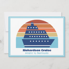 Invitación Trayecto de la familia de cruceros Cute Cruise Tra