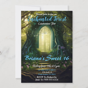 Invitación Trayectoria de arcos de bosque encantado 16 Invita