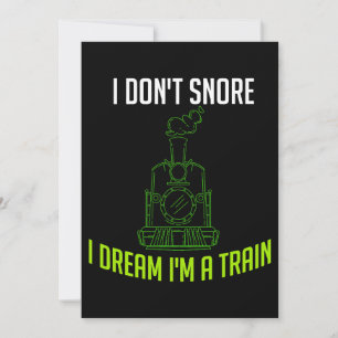 Invitación Trayectoria de tren Snore Dream T Locomotive Steam