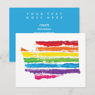 Invitación trazos de color de washington