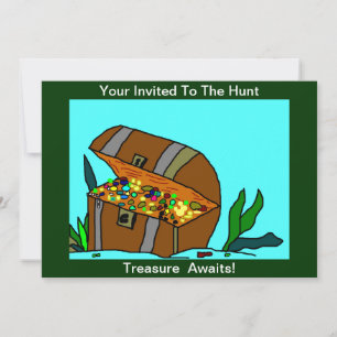 Invitación Treasure Hunt personalizar y personalizar invitaci
