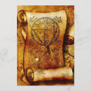 Invitación Treasure map cumpleaños de desplazamiento antiguo