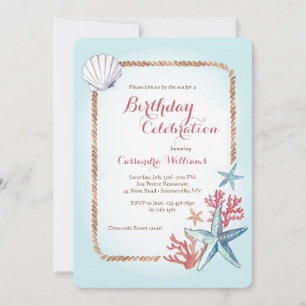 Invitación Treasures from the Sea Invitation