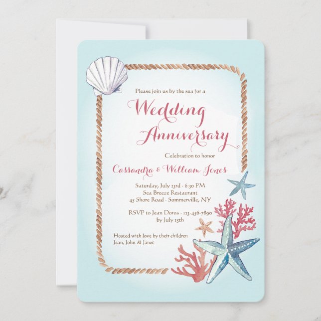 Invitación Treasures from the Sea Invitation (Anverso)