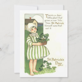 Invitación Trébol de olla de niña linda