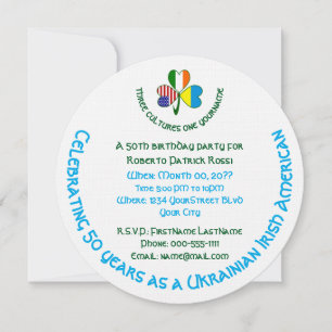 Invitación Trébol personal de la bandera estadounidense irlan