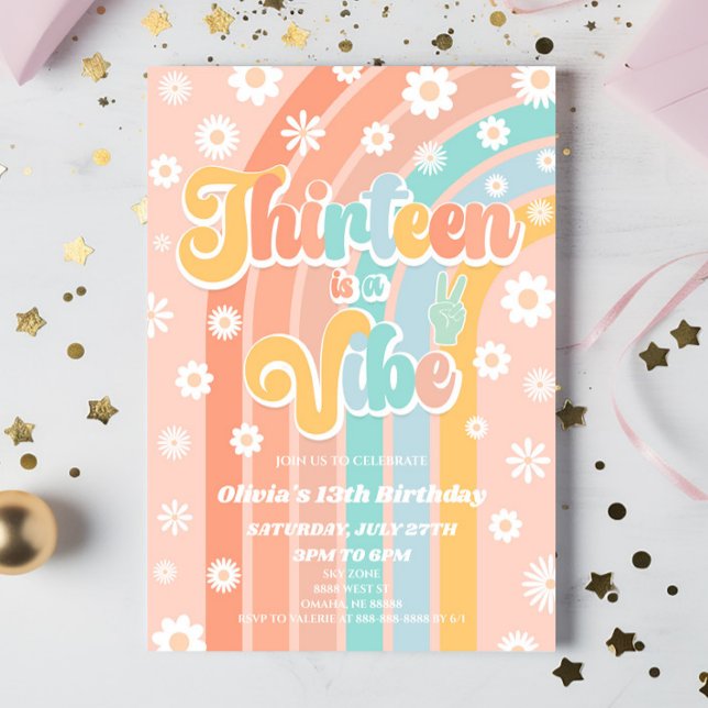 Invitación Trece es una fiesta de cumpleaños 13 de Vibe Daisy (Subido por el creador)