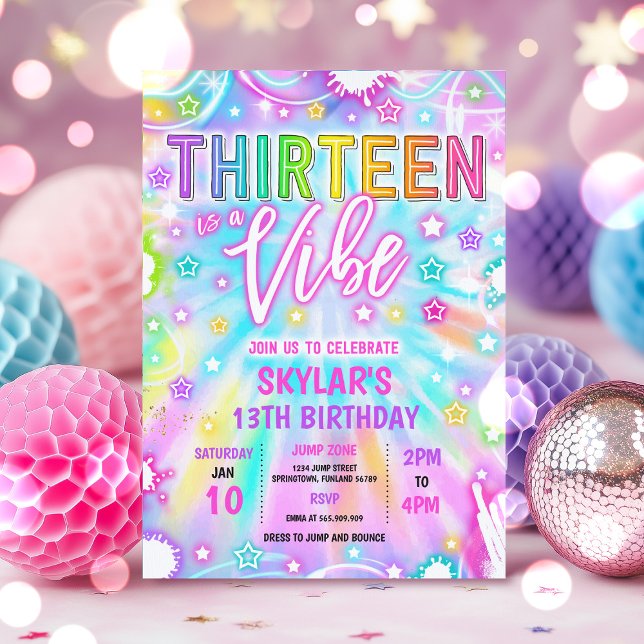 Invitación Trece es una fiesta de cumpleaños 13 de Vibe Neon (Subido por el creador)