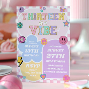 Invitación Trece es una fiesta de cumpleaños 13 de Vibe Patch
