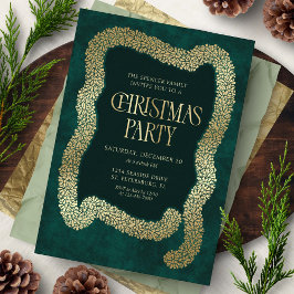 Invitación Tree Garland Christmas Party Invitation