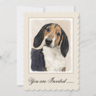Invitación Treeing Walker Coonhound Painting - Arte original