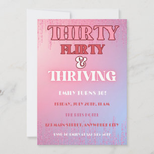 Invitación Treinta Fiesta Y Treinta Fiesta De Cumpleaños