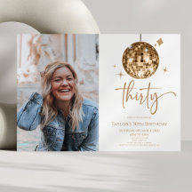 Treinta Gold Disco Ball Foto 30 Fiesta de cumpleañ