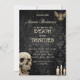 Invitación Treinta Halloween 30.40 Fiesta de cumpleaños