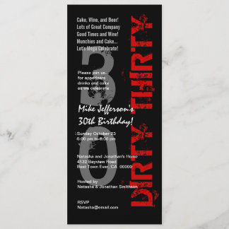 Invitación TREINTA TREINTA NATURALEZA Blanca Negra