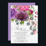 Invitación Treinta y Fabuloso Elegante Floral 30 cumpleaños<br><div class="desc">El 30 y Fabulous Elegant Floral 30th Birthday Invitation incluye un elegante ramo de flores acuáticas de color rosa,  violeta y borgoña con vegetación. Simplemente agrega tu texto personalizado para tus invitaciones de trigésimo cumpleaños. Personalizado editando el texto en los cuadros de texto proporcionados. Diseñado por ©Evco Studio www.zazzle.com/store/evcostudio</div>