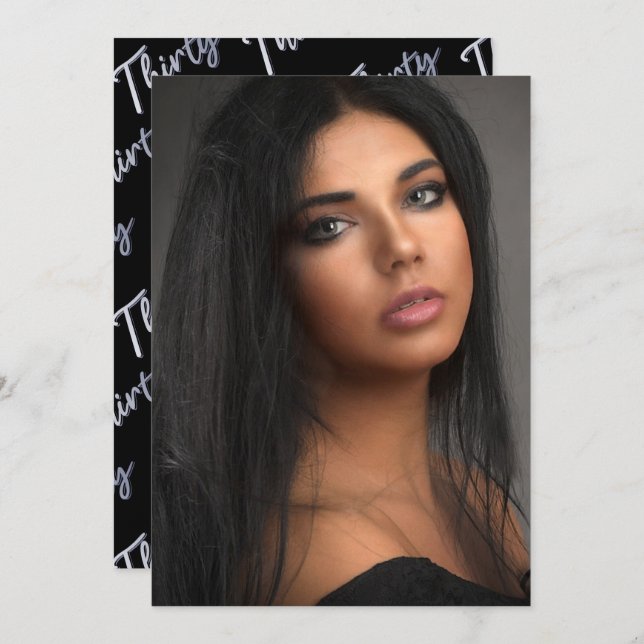 Invitación Treinta y trescientos años de guión fotográfico de (Anverso / Reverso)