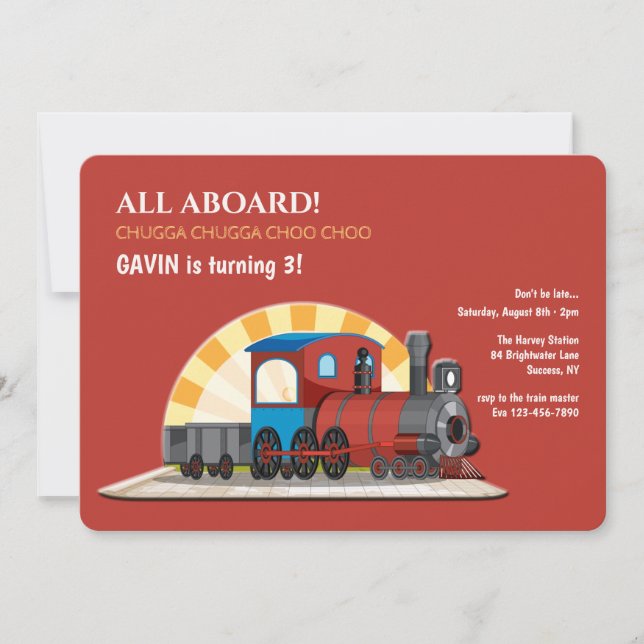 Invitación Tren (Anverso)